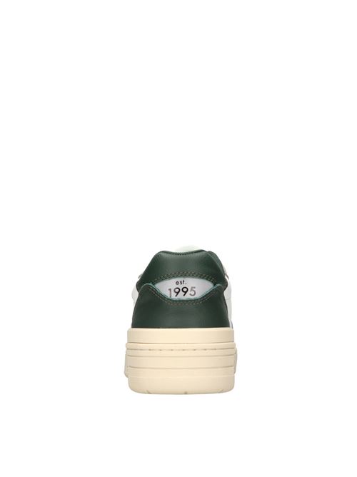 Sneakers in leather and eco-leather LIU JO | WALKER 01 TUMBLED LEATHER/COW SUEDEBIANCO-GRIGIO-VERDE